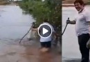Médico atravessa enchente a pé para atender comunidade em GO: vídeo